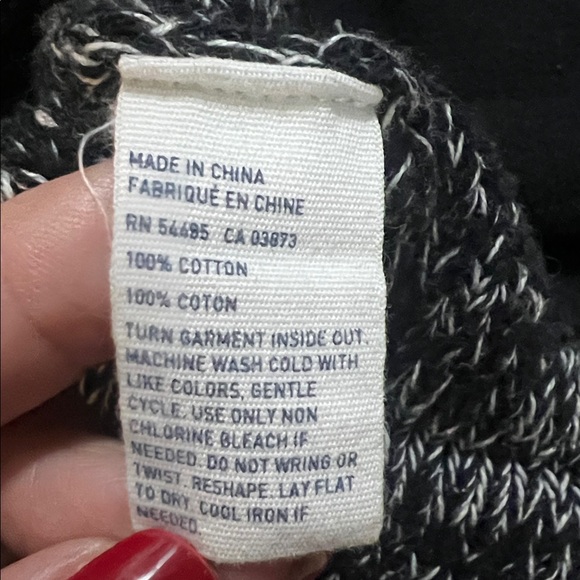 Vintage American Eagle Y2K Mock Neck Navy Cardigan Size M Black Retro Full Zip - Picture 7 of 10